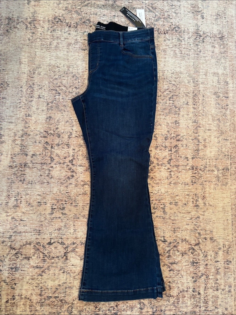 Tribal Dark Blue Flare Jeans